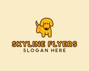 Cute Yellow Dog logo design