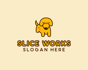 Cute Yellow Dog logo design