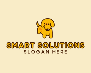 Cute Yellow Dog logo design