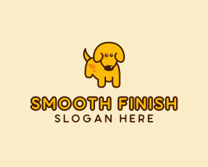 Cute Yellow Dog logo design