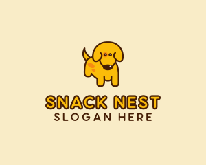 Cute Yellow Dog logo design