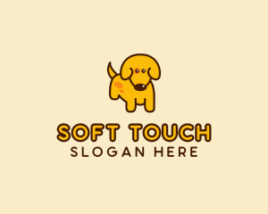 Cute Yellow Dog logo design