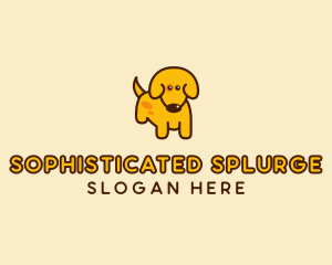 Cute Yellow Dog logo design