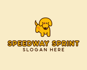 Cute Yellow Dog logo design