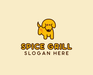 Cute Yellow Dog logo design