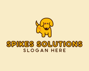 Cute Yellow Dog logo design