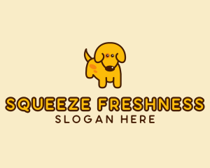 Cute Yellow Dog logo design