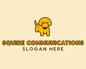 Cute Yellow Dog logo design