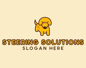 Cute Yellow Dog logo design