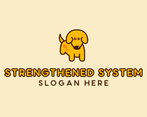 Cute Yellow Dog logo design