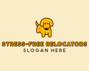 Cute Yellow Dog logo design