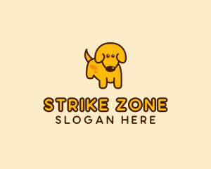 Cute Yellow Dog logo design