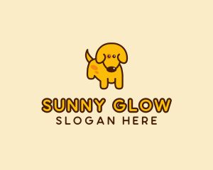 Cute Yellow Dog logo design