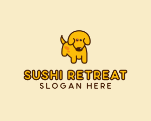 Cute Yellow Dog logo design