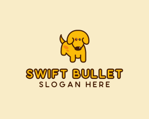 Cute Yellow Dog logo design