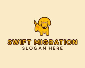 Cute Yellow Dog logo design