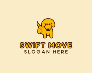 Cute Yellow Dog logo design