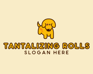 Cute Yellow Dog logo design