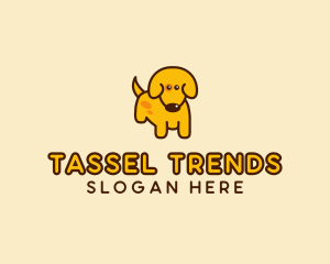 Cute Yellow Dog logo design