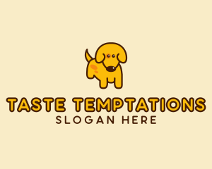 Cute Yellow Dog logo design