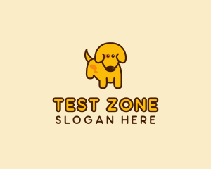 Cute Yellow Dog logo design