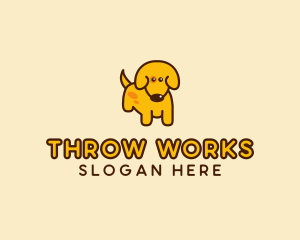 Cute Yellow Dog logo design