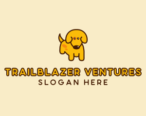 Cute Yellow Dog logo design