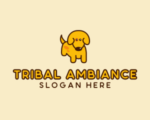 Cute Yellow Dog logo design