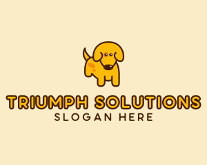 Cute Yellow Dog logo design