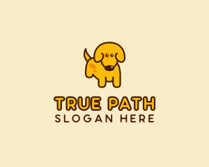 Cute Yellow Dog logo design