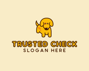 Cute Yellow Dog logo design