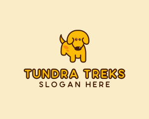 Cute Yellow Dog logo design