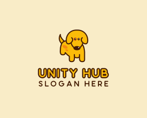 Cute Yellow Dog logo design