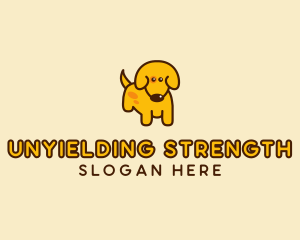 Cute Yellow Dog logo design