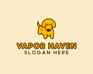 Cute Yellow Dog logo design