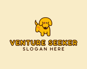 Cute Yellow Dog logo design