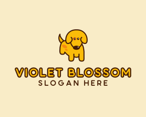 Cute Yellow Dog logo design