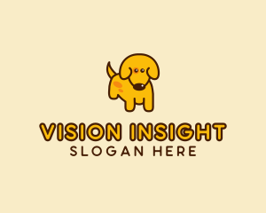 Cute Yellow Dog logo design