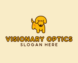 Cute Yellow Dog logo design