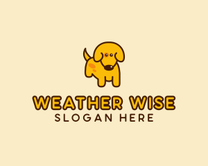 Cute Yellow Dog logo design