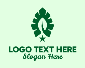 Green Leaf Star  logo