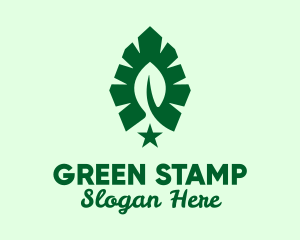 Green Leaf Star  logo design