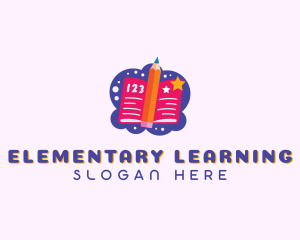 Pencil Learning Book logo design