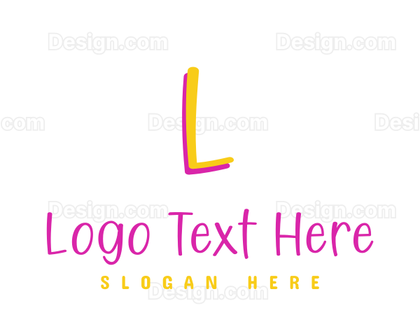 Playful Handwritten Lettermark Logo