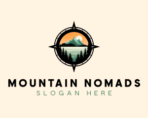 Compass Outdoor Mountain logo design