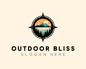 Compass Outdoor Mountain logo design