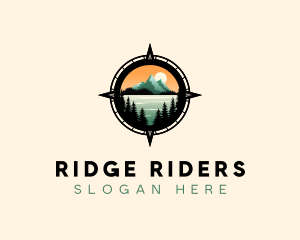 Compass Outdoor Mountain logo design