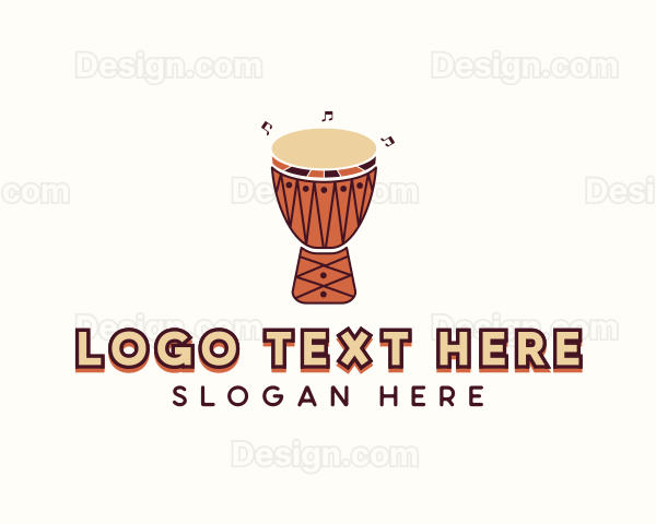 African Djembe Drum Logo