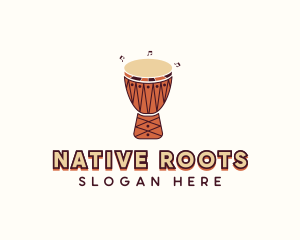 Native African Djembe logo design