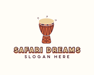 Native African Djembe logo design